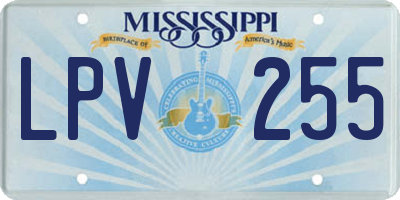 MS license plate LPV255