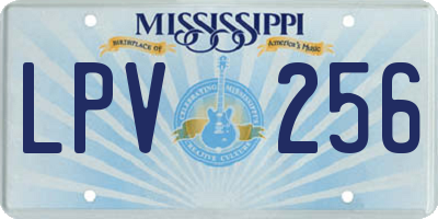MS license plate LPV256