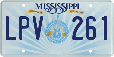 MS license plate LPV261
