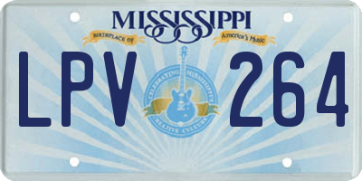 MS license plate LPV264