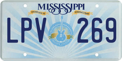 MS license plate LPV269