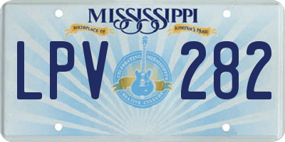 MS license plate LPV282