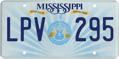 MS license plate LPV295