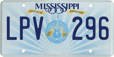 MS license plate LPV296