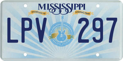 MS license plate LPV297