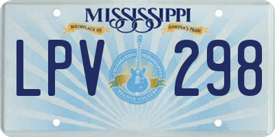 MS license plate LPV298