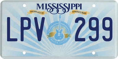 MS license plate LPV299