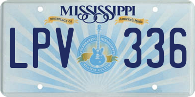 MS license plate LPV336