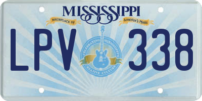 MS license plate LPV338