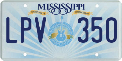 MS license plate LPV350