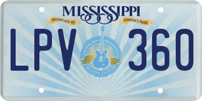 MS license plate LPV360