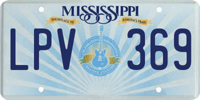 MS license plate LPV369