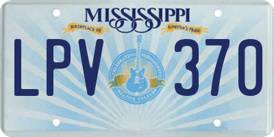 MS license plate LPV370