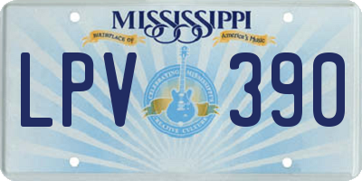 MS license plate LPV390