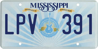 MS license plate LPV391