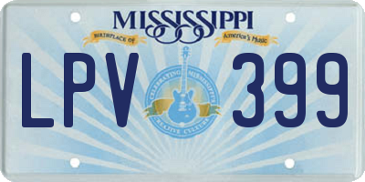 MS license plate LPV399