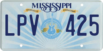 MS license plate LPV425