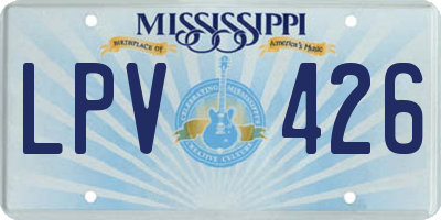 MS license plate LPV426