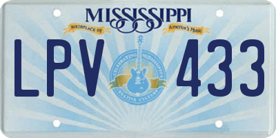 MS license plate LPV433