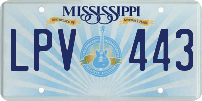 MS license plate LPV443