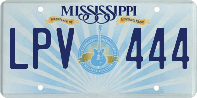 MS license plate LPV444