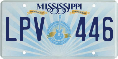 MS license plate LPV446