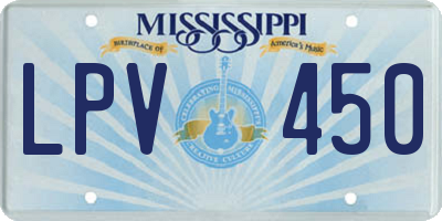 MS license plate LPV450