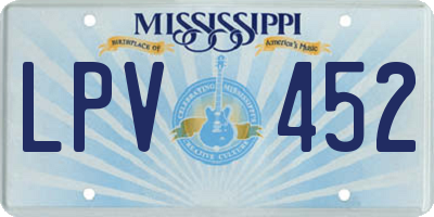 MS license plate LPV452