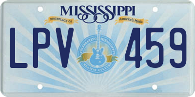 MS license plate LPV459