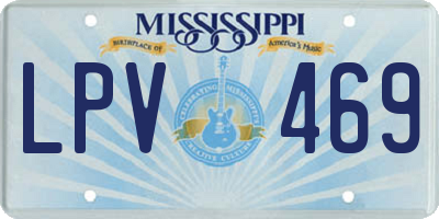 MS license plate LPV469