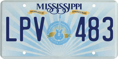 MS license plate LPV483