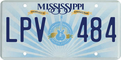 MS license plate LPV484