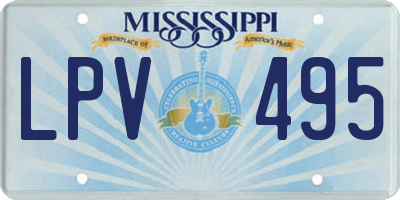 MS license plate LPV495