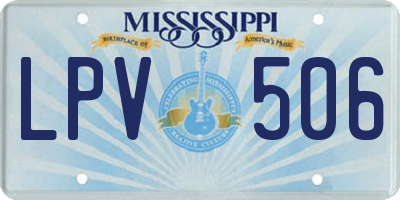 MS license plate LPV506