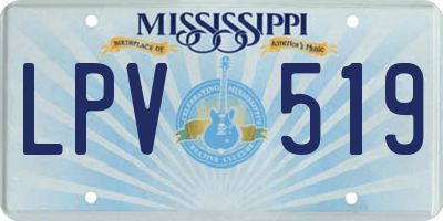 MS license plate LPV519