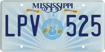 MS license plate LPV525