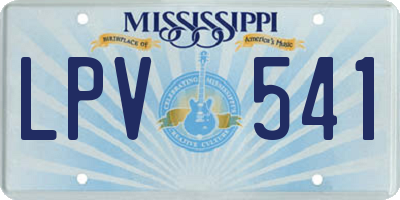 MS license plate LPV541