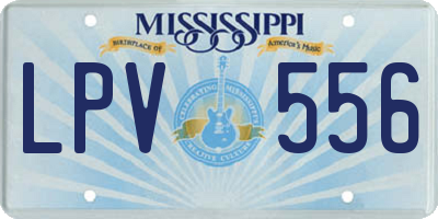 MS license plate LPV556