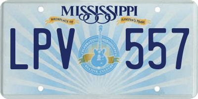 MS license plate LPV557