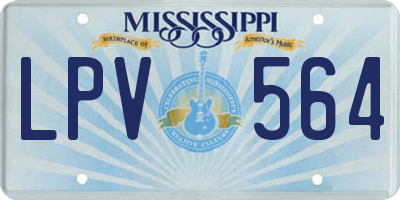 MS license plate LPV564