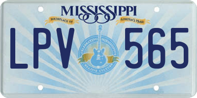 MS license plate LPV565
