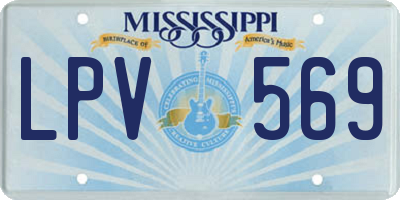 MS license plate LPV569