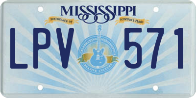 MS license plate LPV571