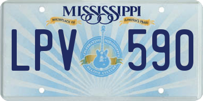 MS license plate LPV590
