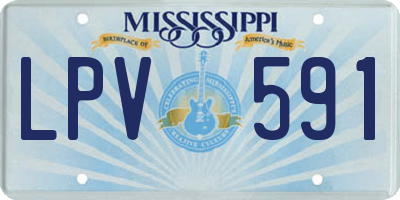 MS license plate LPV591