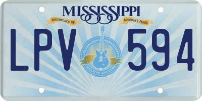 MS license plate LPV594
