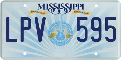 MS license plate LPV595