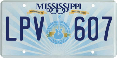 MS license plate LPV607