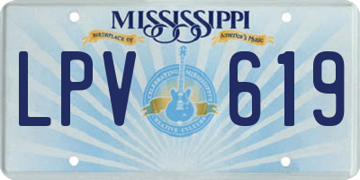 MS license plate LPV619