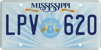 MS license plate LPV620
